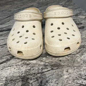 CROCS Cream Sandals with Ventilation and Pivoting Heel Strap thumbnail 2