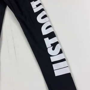 Nike Pro Dri-FIT Leggings Womens Small Black Compression Just Do It Graphic thumbnail 4