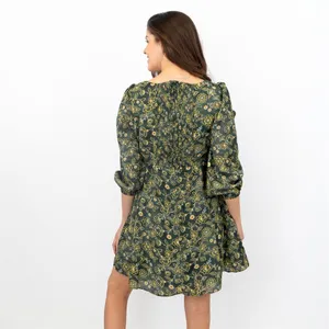 J.Crew Floral Green Mini Dress thumbnail 3