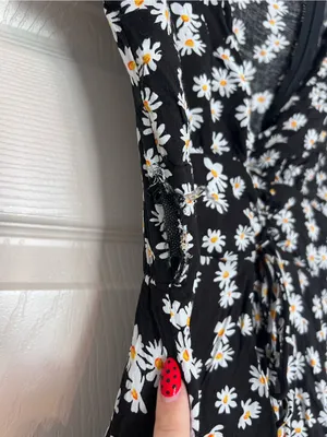Kiss The Sky Black Floral Daisy Mini Dress thumbnail 4