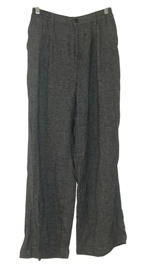 Aerie Grey Wide Leg Cotton Trousers Pants M Regular office career comfy minimal thumbnail 1