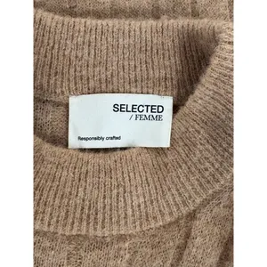 Selected Femme Sweater Dress Brown Glowie Midi Ribbed Knit Long Sleeve Medium thumbnail 4
