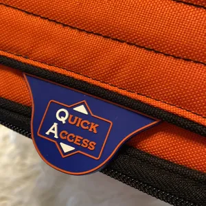 THERMOS Lunch Bag pretty big orange and Blue color BNWOT long 13” wide 12” thumbnail 2