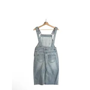 NEW Urban Revivo Bib Overalls Women Sz S Blue Denim Adjustable Strap Y2K 90s thumbnail 2