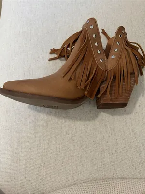 Dingo Western Boots Womens Fine N' Dandy Fringe Studs Ankle, size 9.5, NWOT thumbnail 6