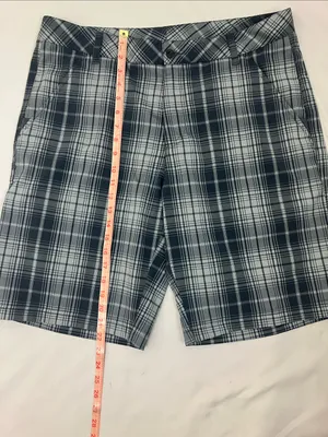 Fila Sport Blue and White Plaid Gold Shorts Men’s Size 36 thumbnail 4