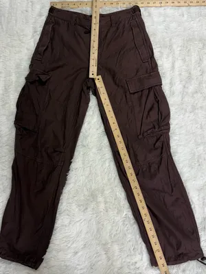 Aritzia Tna Cotton Cargo Pants Brown Utility Parachute Joggers Size 6 thumbnail 9