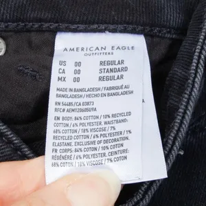 American Eagle High Rise‎ Distressed Mom Jeans Women's Size 00R thumbnail 8