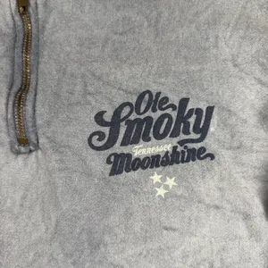 Comfort Colors Sweatshirt Womens Small Blue Fleece 1/4 Zip Ole Smoky Moonshine thumbnail 2