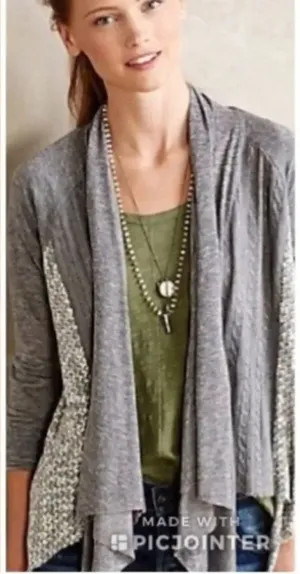 NWOT Anthropologie Tiny Cream Cardigan thumbnail 1