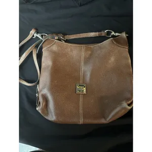 Vintage Dooney & Bourke Crossbody Purse Brown Adjustable Multiple Pockets thumbnail 3