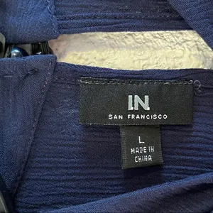 I.N. San Francisco Navy Embroidered Blouse thumbnail 2