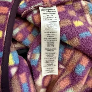 Patagonia‎ Synchilla Snap T Pullover Womens XS Night Plum Fitz Roy Patchwork New thumbnail 9
