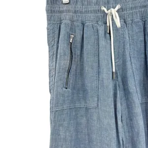 Athleta Cabo Linen‎ Wide Leg Pant Chambray Blue Size 0 thumbnail 7