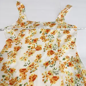 NWT Lulus Yellow Day Date Floral‎ Sleeveless Tie Back Mini Dress Size LARGE thumbnail 10