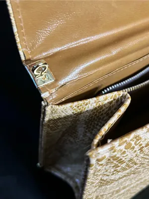 Gold Snakeskin Embossed Women’s Clutch Bag thumbnail 12