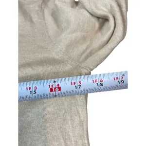 Quince Women’s S Oatmeal Cashmere Blend Crewneck Sweater Organic Cotton thumbnail 7