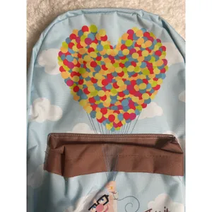 Loungefly Disney Pixar Up Carl & Ellie Canvas Backpack Light Blue Brown NEW thumbnail 8