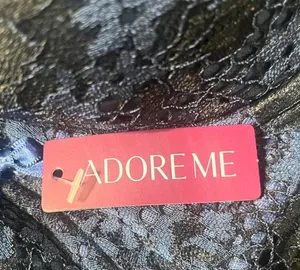 Adore Me Bra Sz 36DD Pacchi Black/Blue Lace Bralette Feminine Sexy Fairy thumbnail 5