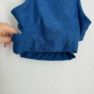 Outdoor Voices Open Back Long Line Sports Bra Crop Top Women’s size XS Blue thumbnail 3