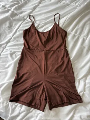 Shein Brown Sleeveless Romper | Size Medium thumbnail 1