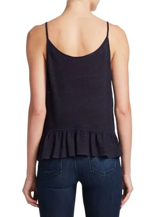 A.L.C. Ruffle Linen Knit Tank Top Small thumbnail 3