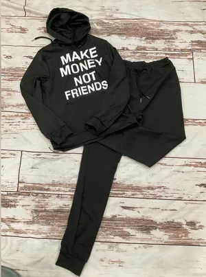 Make Money Not Friends Hoodie And Pants‎ Set thumbnail 1