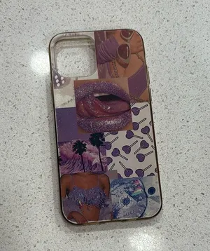 Purple graphic iPhone 12 case thumbnail 1