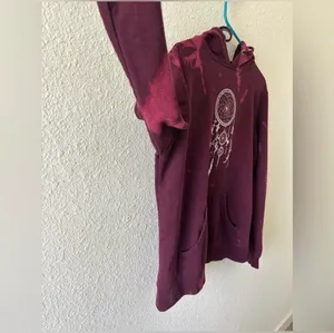 Empyre Dreamcatcher Hoodie XL Bleach Dyed Boho Grunge Witchy Sweatshirt thumbnail 2