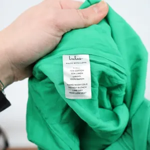 Lulus Sunshine Aura Strapless Jumpsuit Womens XL Green Lined Linen Tie-Front thumbnail 3