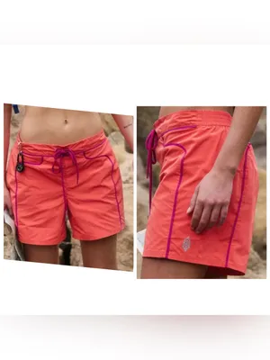 Free People Movement Make Your Mark Running Shorts Neon Orange Purple Small NWOT thumbnail 2