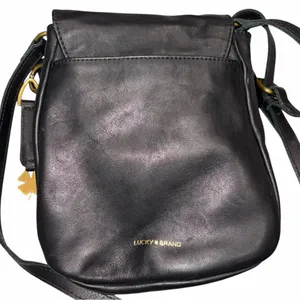 Lucky Brand Black Leather Jordan Mini Crossbody Purse Bag Saddle Bag thumbnail 6