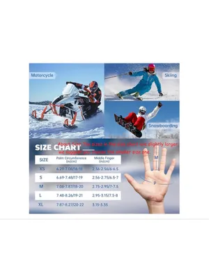 NEW Ski Unisex Waterproof Thermal Winter Snow Gloves Touchscreen Pocket L thumbnail 6