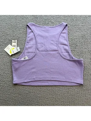 NWT Roxy x Kate Bosworth Surf.Kind.Kate Purple Ribbed Crop Tank Top XL thumbnail 2