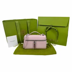 Tory Burch Slim Romy Top Handle Bag Leather Crossbody Bag Rose Pink thumbnail 5