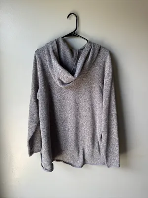 Old Navy Active Gray Cowl Neck Fleece Pullover Women’s XXL Cozy Sweatshirt thumbnail 5