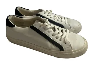 Madewell delia sidewalk low top white/black size 9 thumbnail 1