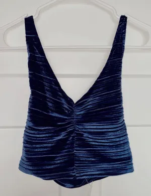 Urban Outfitters Velvet Crop Top Medium thumbnail 1