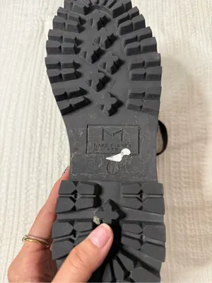 Marc Fisher Gray Suede Lace-Up Ankle Boots with Buckle Accent thumbnail 7
