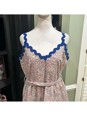 Anthropologie Just Me Floral Embroidered Maxi Dress – Size Large thumbnail 2