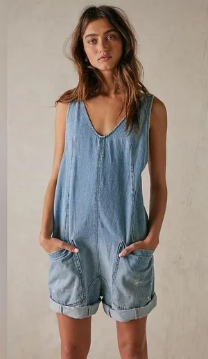 NEW WeThe Free High Roller Shortall In Bright Eyes Sold Out On Free People thumbnail 6
