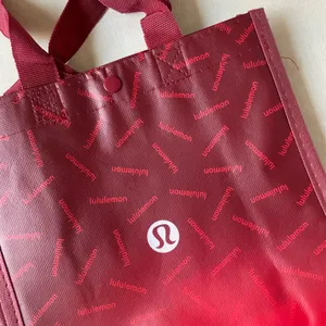 Lululemon Shopping Tote Bag Red - Small thumbnail 3