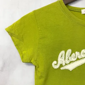 Vintage Abercrombie Baby Tee Women Small Green Stretch Indie 3D Moose Y2K‎ thumbnail 6