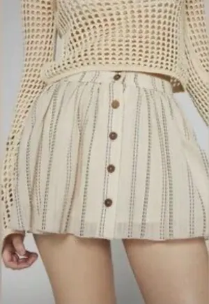NWOT urban outfitters cute cotton mini skirt with elastic back thumbnail 1