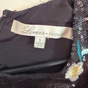 Lovers + Friends Caspian Embroidered Sequin Floral Shift‎ Dress Sz Small Revolve thumbnail 4