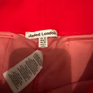 Jaded London vintage red with cream velour tracksuit mini shorts. Size 2 thumbnail 4