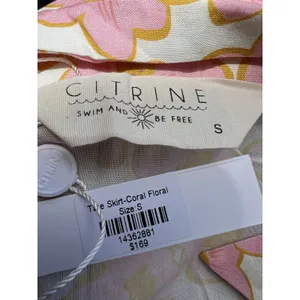 Citrine Swim $169 Acacia Coral Coverup Bikini Pink Skirt Wrap Hawaiian Resort thumbnail 5