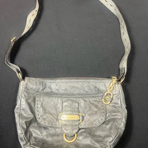 Vintage Y2K Juicy Couture Dark grey Leather Shoulder Bag thumbnail 1