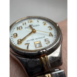Anne Klein Wrist Watch Womens‎ Silver Gold Two Tone Date Vintage Expandable thumbnail 4