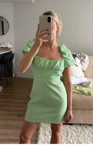 ZARA Gingham Dress Mini thumbnail 1